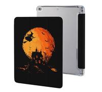 Happy Halloween Witch Cute Protective Case Compatible for IPAD 2017/2018/Air1/Air2 (9.7in) Trifold Tablet Cover Non-Slip Cases
