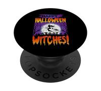 Happy Halloween Witches Funny Halloween Witch PopSockets Adhesive PopGrip
