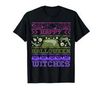 Happy Halloween witches in ugly jumper style T-Shirt