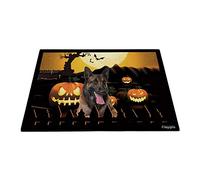 Happy Halloween With My Love Dog Belgian Shepherd Malinois, Jack O Lantern Indoor Outdoor Mats Soft Bath Mat Comfortable Bathroom Rug For Kitchen Hallway Office 40X60Cm