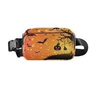 Happy Halloween Yellow Pumpkin Bats Crossbody Fanny Pack for Women Men Teenagers Waterproof Anti-Theft Fanny Pack with Adjustable Strap for Cycling Hiking, various, 1 size, Fanny Pack