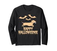 Happy Halloweenie Tshirt Women Men Wiener Monster Party Long Sleeve T-Shirt