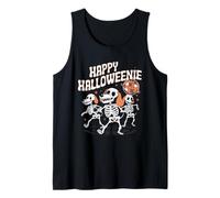 Happy Halloweenie Tshirt Women Men Wiener Monster Party Tank Top