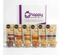 Happy Hamper Box Gourmet Mixed Nuts Gift Set - Nut Selection Gift Box with Peanuts, Cashew, Almonds, Giant Corn, Chilli, Salted, Roasted Savoury Pub Snacks Hamper for Men, Birthday, Thank You Gifting