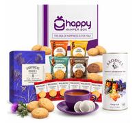 Happy Hamper Box Premium Afternoon Tea Hamper Gift Set - Christmas Gift | Gifting Ready - 12 Items - Edinburgh Tea Tin, Shortbread Box, Walkers Biscuits for Birthday, Thank You, Anniversary, Get Well