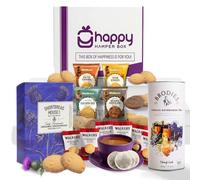 Happy Hamper Box - Scottish Afternoon Tea Hamper Gift Set x 12 Pcs includes Edinburgh Tea, Shortbread, Assorted Biscuits | Luxury Hamper Gifts for Women Men, Couples, Birthday, Anniversary, Thank You