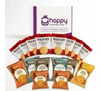 Happy Hamper Box - Scottish Biscuit and Shortbread Gift Hamper x 16 Packs of Walkers Shortbread and Biscuits, 24 Pcs | Premium Hamper for Women Men, Couples, Birthday, Anniversary, Fathers Day