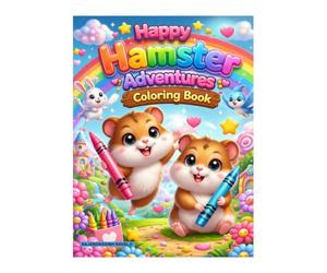 Happy Hamster Adventures Coloring Book: Cute & Fun Animal Coloring Book for Kids Ages 3-8 | Easy Hamster Designs for Creativity
