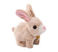 Happy Hamster My Realistic Bunny Toy Realistic Bunny Toy For Kids Perfect Impersonator Of Kind Toys For Kids Jumping Twitching And Shaking Ears Handmade Easter Toddler (C, One Size)