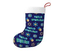 Happy Hanukkah Chanukah Jewish Festival Holiday Christmas Stockings Xmas Hanging Stocking Socks Holiday Decor For Christmas Tree Fireplace Party