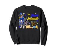 Happy Hanukkah Great Dane Costume Jewish Menorah Dreidel Sweatshirt