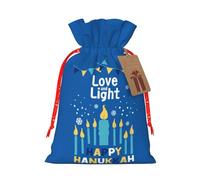 Happy Hanukkah Jewish Chanukah Holiday Christmas Drawstring Gift Bags Reusable Xmas Presents Storage Bags Party Favorstags 4.7 * 6.9ins