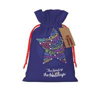 Happy Hanukkah Jewish Chanukah Holiday Christmas Drawstring Gift Bags Reusable Xmas Presents Storage Bags Party Favorstags 4.7 * 6.9ins