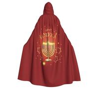 Happy Hanukkah Jewish Festival Holiday Halloween Witch Cloak Unisex Hooded Cloak For Festive Party Costume