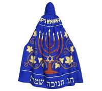 Happy Hanukkah Jewish Festival Holiday Halloween Witch Cloak Unisex Hooded Cloak For Festive Party Costume