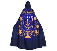Happy Hanukkah Jewish Festival Holiday Halloween Witch Cloak Unisex Hooded Cloak For Festive Party Costume