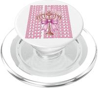 Happy Hanukkah Jewish Menorah Girl Coquette Bow Pink PopSockets PopGrip for MagSafe