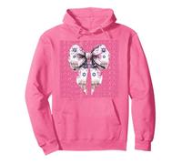Happy Hanukkah Jewish Menorah Girl Coquette Bow Pink Pullover Hoodie