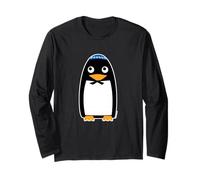 Happy Hanukkah Jewish Penguin Yarmulke Long Sleeve T-Shirt
