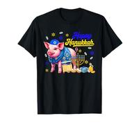 Happy Hanukkah Pig Costume Jewish Menorah Dreidel Lover T-Shirt