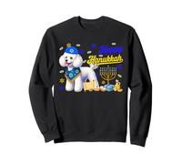 Happy Hanukkah Poodle Costume Jewish Menorah Dreidel Lover Sweatshirt
