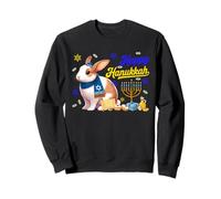 Happy Hanukkah Rabbit Costume Jewish Menorah Dreidel Lover Sweatshirt
