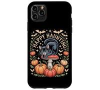 Happy Haunting Cottagecore Black Cat Pumpkin Halloween Case for iPhone 11 Pro Max