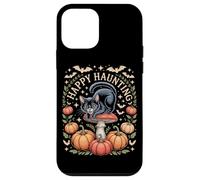 Happy Haunting Cottagecore Black Cat Pumpkin Halloween Case for iPhone 12 mini
