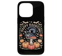 Happy Haunting Cottagecore Black Cat Pumpkin Halloween Case for iPhone 13 Pro