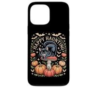 Happy Haunting Cottagecore Black Cat Pumpkin Halloween Case for iPhone 13 Pro Max