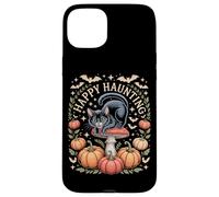 Happy Haunting Cottagecore Black Cat Pumpkin Halloween Case for iPhone 15 Plus