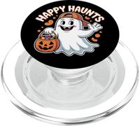 Happy Haunts Cute Halloween Ghost Candy Design PopSockets PopGrip for MagSafe
