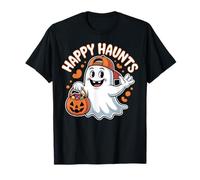 Happy Haunts Cute Halloween Ghost Candy Design T-Shirt