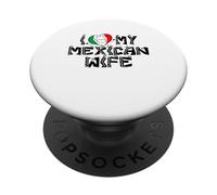 Happy Heart with Italian Flag Colors Mexican Wife PopSockets Adhesive PopGrip