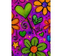 Happy Hearts & Flowers Notebook: A Whimsical Floral Journal for Creative Writing and Notes - Lined Notebook, Fun & Cheerful Stationery, Colored Interior