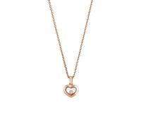 Happy Hearts Pendant In Ethical 18ct Rose Gold With Diamond
