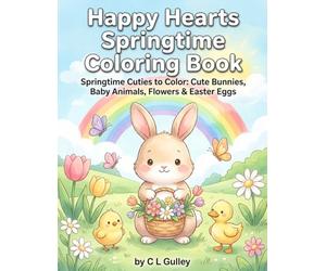 Happy Hearts Springtime Coloring Book: Springtime Cuties to Color: Cute Bunnies, Baby Animals, Flowers, Butterflies & Easter Eggs | Easy and Fun Coloring Pages for Toddlers & Preschool Kids Ages 3-6