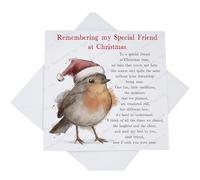 Happy Heavenly Christmas Card, Missing A Special Friend at Christmas Graveside Card, Robin