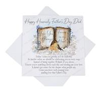 Happy Heavenly Father's Day Card, Graveside Memorial Card for Dad on Fathers Day, Robin Open Book