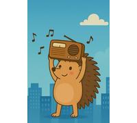 Happy Hedgehog Notebook: A Fun Grid Notebook for Kids and Teens | 6 x 9 Inches | 100 Pages