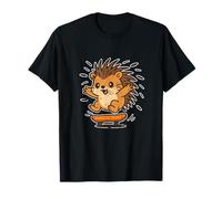 Happy Hedgehog Skate Cartoon T-Shirt