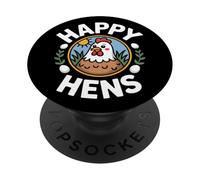 Happy Hens Fresh Eggs Daily Farm Living Chicken PopSockets Adhesive PopGrip