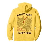 Happy Hens Happy Eggs Sketch Hen Market Farmers & Gardeners Pullover Hoodie
