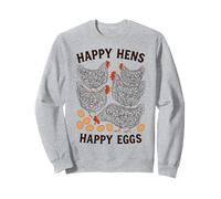 Happy Hens Happy Eggs Sketch Hen Market Farmers & Gardeners Sweatshirt