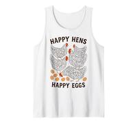 Happy Hens Happy Eggs Sketch Hen Market Farmers & Gardeners Tank Top