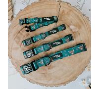 Happy Highland Cow Dog Collar Pet Pooch Boutique - sizes XS-L (Medium 32-50cm / 12.5-19.5 inch. 2cm wide)