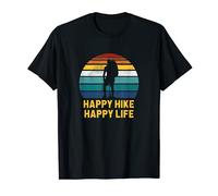 Happy Hike Life Vintage Retro Hiking Hiker Camping Men T-Shirt