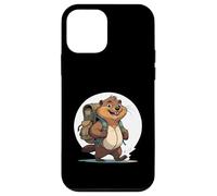 Happy Hiking Otter Beaver With Backpack Case for iPhone 12 mini