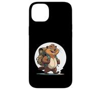 Happy Hiking Otter Beaver With Backpack Case for iPhone 14 Plus
