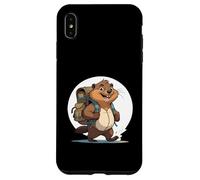 Happy Hiking Otter Beaver With Backpack Case for iPhone XS Max